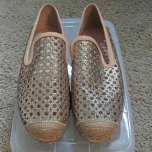 Stuart Weitzman Gold Flat